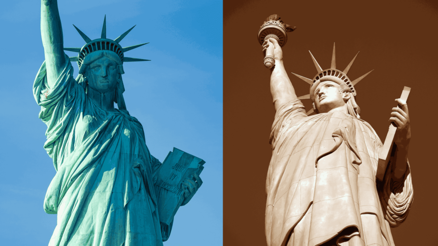لماذا تحول لون تمثال الحرية من النحاسي إلى الأزرق؟
