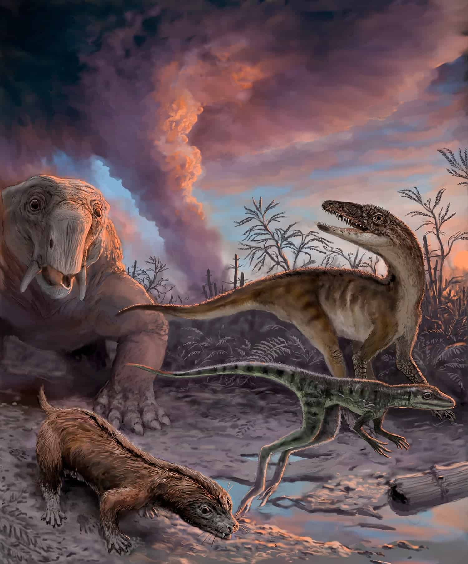 ربما ساعد تغيّر المناخ الديناصورات في الهيمنة على الأرض