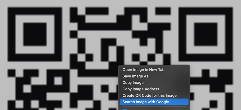 يتيح لك متصفح جوجل كروم البحث باستخدام الصور بسهولة من خلال النقر بزر الفأرة الأيمن على رمز الاستجابة السريعة. حقوق الصورة: جاستن بوت