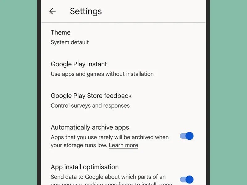 أداة نظام أندرويد لتفريغ التطبيقات غير المستخدمة جديدة إلى حد ما. صورة الشاشة: شركة جوجل