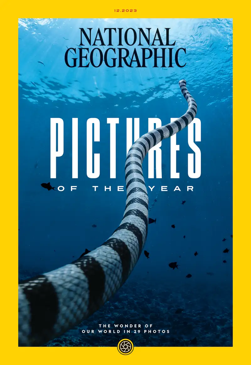 غلاف عدد صور العام لعام 2023 من مجلة ناشيونال جيوغرافيك. (حقوق الصورة: ناشيونال جيوغرافيك/كيلي يويان)